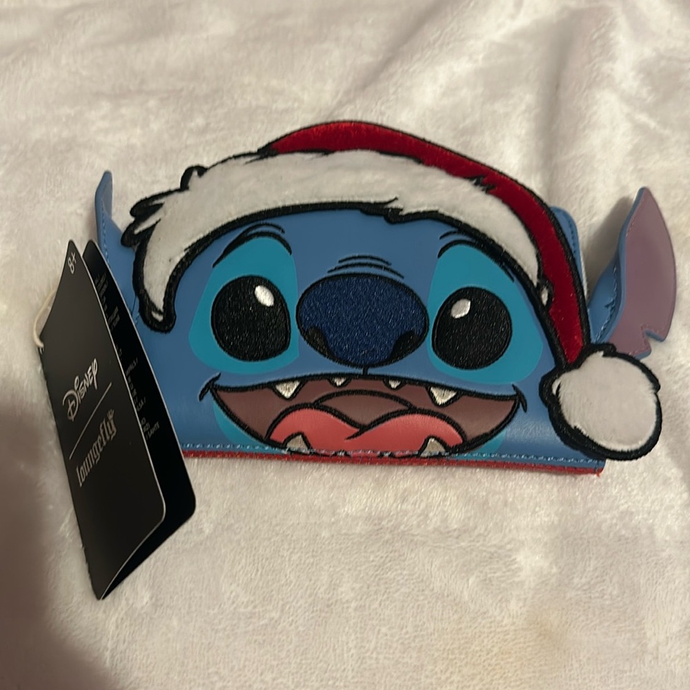 Santa stitch loungefly wallet brand new with tags
